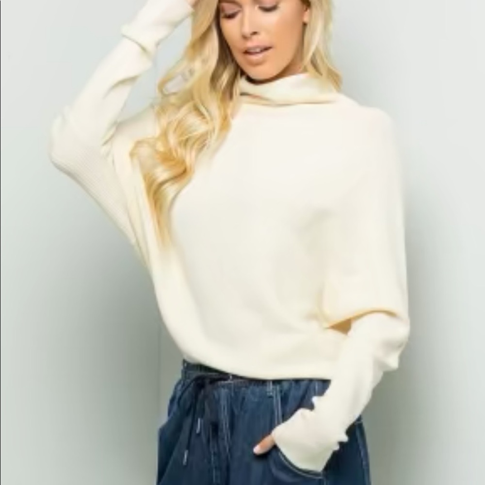 NWT slouch funnel neck sweater